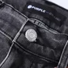 USPURPLE MERK Herenjeans gerimpelde grijze modebroek heren paarse jeans streetwear gescheurd lange broek