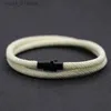 Łańcuch New Minimalist Men Bransoletka Rope Podwójna warstwa przetrwanie Braclet Homme Akcesoria chłopak prezent magnetyczny Kurek pulsera hombrel231115