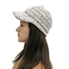 Beanies Beanie/Skull Caps vinterhattar unisex varm snygg tillägg pälsfodrad mjuk mössa mössa med randen tjock stickad för män kvinnor beanie/skalle