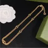 Ожерелья с подвесками Золотое дизайнерское ожерелье G Ювелирные изделия Модное ожерелье