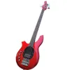 Linker 4 Strings Metallic Red Electric Bass Guitar met Chrome Hardware Aanbieding Logo/Color Customize