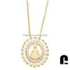 ペンダントネックレスRelius Virgin Mary Necklace for Chirstian GoldメッキCopper Cubic Zirconia Jewelry VNE162ドロップ配信ジュエリーNEC DHKE2