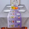 Runner da tavolo Vestiti Viola Bianco Sfumato Sfondo Runner da tavolo Decorazione Decorazioni per la casa Decorazione per la tavola da pranzo Decorazioni per la tavola 231115