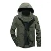 Мужские куртки 2023 Мужские наружные военные военные весенние осенние водонепроницаемые куртки с капюшоном.