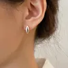 Boucles d'oreilles Simple Élégant Petite Goutte D'eau En Métal Perle Couleur Argent Percé Pour Les Femmes Coréenne Japonaise De Mode Oreille Bijoux