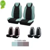 Ny uppgradering av bilstolskydd passform för de flesta biltillbehör Interiör Kvinna 2 enheter Front Row Seat Cover Universal Polyester Car Seat