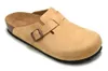 Sandálias de designer Birks Boston Clog Arizona Gizeh Homens Mulheres Verão Outono Inverno Chinelos De Couro Sliders Ao Ar Livre Interior Fivela Strap3 Iall-Matchi All-Match