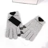 Guantes unisex Guantes de diseño Cinco dedos Guantes cálidos de invierno para mujer Color sólido Otoño e invierno Guantes de lana para exteriores 4 colores