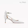 Robe chaussures femme élégante avec talon bas été femmes gladiateur sandales 2023 luxe décontracté bride à la cheville conception chaussures à talons hauts