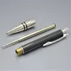 High With Black Carbon Fibe Ball Pen / Office Roller Quality Crystal Luxurs Ballpoint Stationery Refill Head Pens Vkoxm