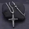 Pendant Necklaces European And American Titanium Steel Casting Cross Men's Punk Style Personality Jewelry