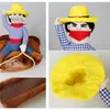 Hundkläder Funny Cowboy Rider Costume för S outfit Knight Style med Doll och Hat Pet Halloween Day 230414