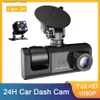 car dvr Réel 1080P voiture Dash Cam DVR enregistreur de conduite Dashcam 2/3 lentille caméra HD Vision nocturne boîte noire surveillance de stationnement enregistrement en boucle Q231115