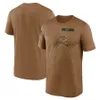 Detroit''Lions''Men donna gioventù Felpa con cappuccio Salute To Service Club Pullover T-shirt Felpe calcio - Marrone