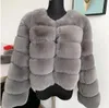 Moda Faux Fur Płaszcz Super jesienna Zima Krótka Faux Puszysta kurtka Wysokiej jakości 7xl Dame Furry Coats 231114