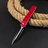 MT UTX 85 Kniv Double Action Tactical Micro Knives Tech Pocket Knifes Aluminium Handle Auto Combat Red EDC Tools Outdoor Camping Tool