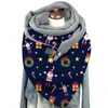 Sjaals Vrouwen Wrap Warme Sjaals Knop Zachte Print Casual Mode Winter Geruite Sjaals Voor Dames Hoofddoek Wraps