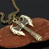 Pendentif Colliers Hommes Viking Axe Amulette Collier Nordique Avec Sac Cadeau