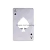 Openers Beer Bottle Opener Poker Playing Card Ace Of Spades Bar Tool Soda Cap Gift Kitchen Gadgets Tools W0147 Drop Delivery Home Ga Dh7Pz