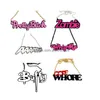 Hanger Kettingen Halloween Hip Hop Sieraden Kettingen Voor Heren Zombie Boo Heks Koningin Papa Buffy Letters Acryl Hanger Ketting Dro Dhppo