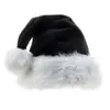 パーティーハット実用的なブラックサンタコスプレクリスマスキャップエキスチャイトコスプレハットサンタクローススタイル親の子供キャップアダルト231114