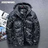 Parkas pour hommes ZOZOWANG 2023 veste d'hiver de haute qualité hiver épais blanc canard épais Doudoune hommes Camouflage à capuche Doudoune Homme plume J231121