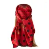 Foulards 35in Dot Soie Foulard Femmes Mode Poncho Foulard Bandana Grande Taille Col Carré