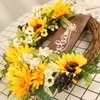 Decorative Flowers Winter Outdoor For Front Door Sunflower Decoration Sun Flower Wood Sign Pendant Bee Gate Hanging Valentine S Day