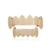 Fashion Gold Plated Teeth Grillz Hip Hop Iced Out Cool Popular Vampire Gangsta Fang Tooth Cap Cosplay Jewelry
