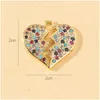 Charms Voleaf Copper Heart Charm Pendant Gold Plated Zirconia Components For Jewelry Making Vjc103 Drop Delivery Jewelry Jewelry Findi Dhd8C