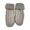 Mittens moda feminina luvas torção flores lã malha luvas dupla engrossar mais veludo dedo cheio cashmere quente condução luvas macias ganhar