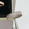 Fyra Leaf Clover Ring Natural Shell Gemstone Gold Plated 18K för Woman Designer T0p Advanced Materials Officiella reproduktioner Varumärkesdesigner Utsökt gåva 007