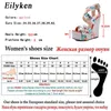 Klänningskor Eilyeken Summer Fashion Peep Toe Toe Platform kilar Sandal Designer Silktryck Blomma Hög klackar Kvinna 231115