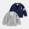 Sweats à capuche printemps et automne pull pour enfants pour garçons vêtements coton Patchwork tricot pour enfants pulls de Sport décontractés 2-6 ans 231115