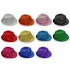 LED Twinkle Glitter Jazz Party Fedora trilby sequin mascarade balle chapeau unisexe hip hop lumière lueur lumineuse fy3870