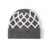 Beanie Skull Caps Versatile mesh color matching, casual autumn and winter warmth, thickened knit hat, women's outdoor wool hat