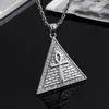 Hanger kettingen Europa en de Verenigde Staten Oude Egypte Cross Tag Titanium Steel Pyramid Hip Hop Men Women Fashion Accessoires