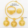 Brincos de colar Conjunto de jóias de cor de ouro dubai jóias femininas design de lobo de tendência Dangle and Bangle Ring para aniversário de noivado