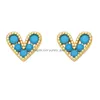 Stud Voelaf Cute Mini Zircon Small Heart Stud Earrings Fashion Wholesale Diamond Crystal Jewelry For Women Vea104 Drop Delivery Jewelr Dhqzp