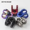 Conjuntos de grupos de bicicleta Evosid MTB Power Stem Road Mountain Bicycle Bridge Curto 35mm Haste Guiador Mesa Ajustável Riser 31/8 Ciclismo 231115