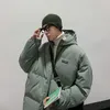 Uomo Piumino Parka Coreano Moda Uomo Cappotti con cappuccio Abbigliamento Inverno Colore puro Allmatch Ulzznag Piumino Streetwear Unisex Outwear 231114