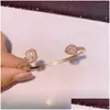 Bangle Top Sell Water Drop Simple Fashion Jewelry 925 Sterling Sier Rose Gold Fill Fyll White Topaz Cz Diamond Party Women Wedding Armel DHVC9