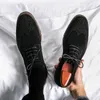 Chaussures en cuir de luxe légères pour hommes, chaussures décontractées d'un pied avec bloc de sculpture