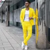 Erkek Ceketler 20 Renkli Terzi Yapımı Erkek Takım Set İnce Fit Damat Smokin En İyi Adam Erkek Düğün Takım Damat Blazer Pantolon Giyim 2PCSL231115