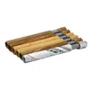 Lo último en tubos coloridos de aleación de aluminio de grano de madera, hierba seca, tabaco, soporte para cigarrillos, colector de resorte portátil para fumar, tubo de pipas de mano de un bateador