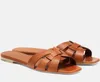 Elegant women's sandals, Italian calfskin shoulder straps, woven flat bottomed slippers, summer fashion women, modern sexy party EU34-42