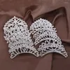 Hair Clips Kids Girls Princess Crown Comb Party Bridal Tiara Diadem Crystal Floral Wedding Accessories Children Head Jewelry Gift