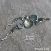 Kolczyki Dangle Asymetrycznie dla kobiet plemienne niebo niebieskie kamienne koło circle metal vintage