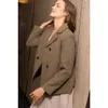 بدلات المرأة بليزرز Hingringbone Tweed Womans Coat Autumn Suit Winter Guit Jacket Luxury Luxury Tertor Ladies Retro Style Outerwear 231115