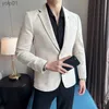 Мужские куртки Новая мода Костюм Пальто Мужской Slim Fit из оленьей кожи Бархат Элегантный роскошный пиджак Пальто Деловой повседневный свадебный костюм больших размеров 4XL-SL231115